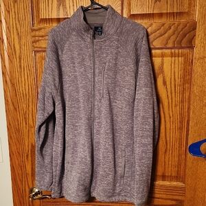 George Men's Zip Up Sweater - Heather Gray Size XL